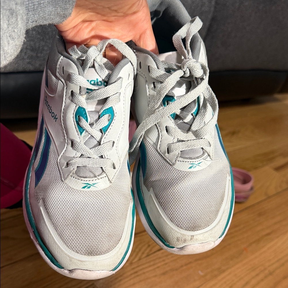 Unisex Reebok White and Teal  Athletic Sneakers
